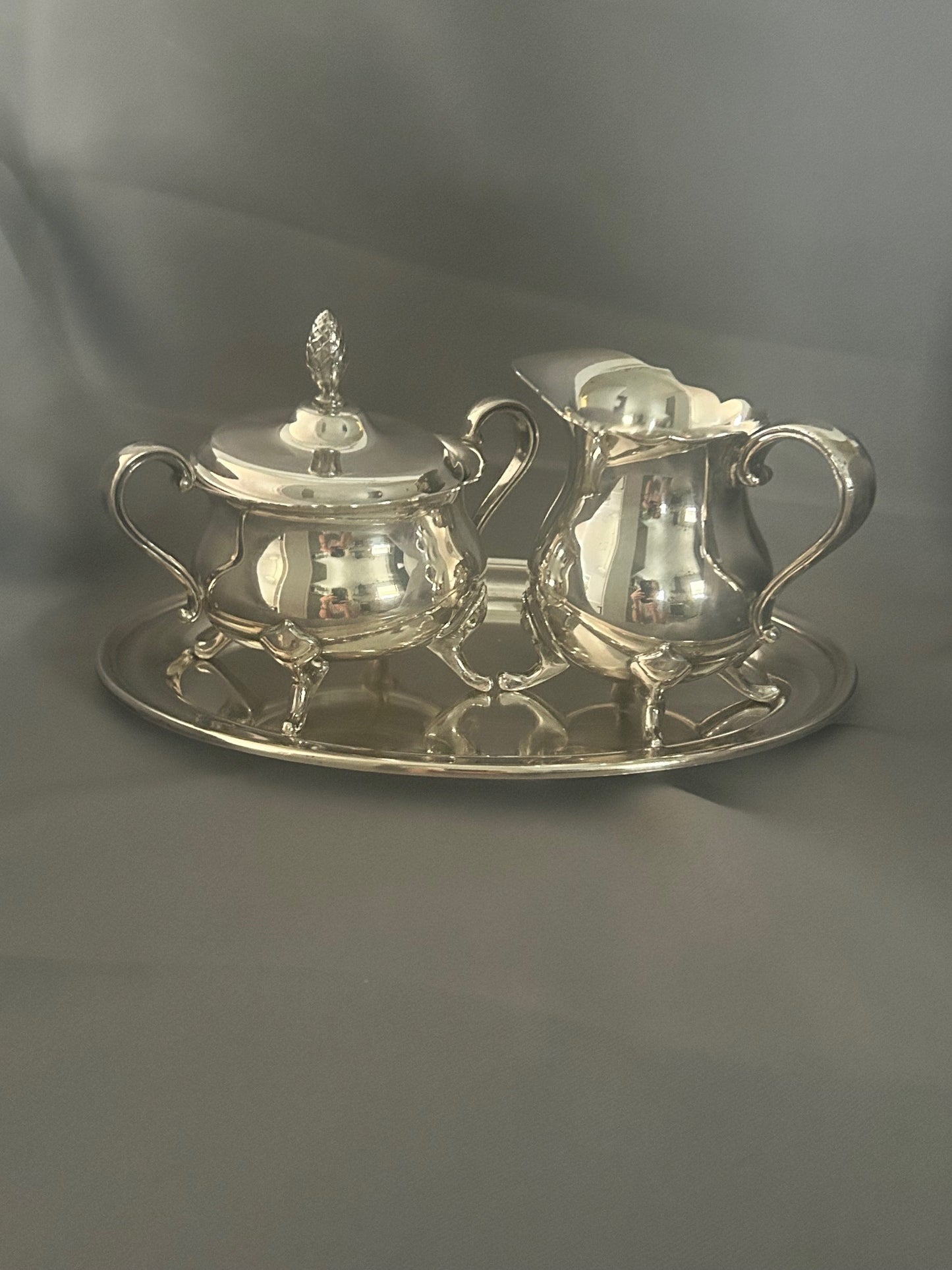 Vintage Gorham "Newport" Sugar Bowl & Creamer Set