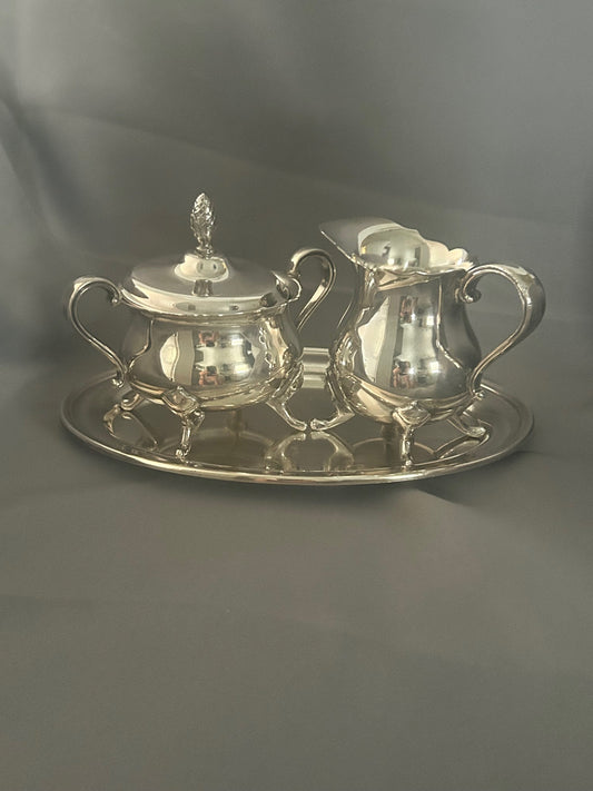 Vintage Gorham "Newport" Sugar Bowl & Creamer Set